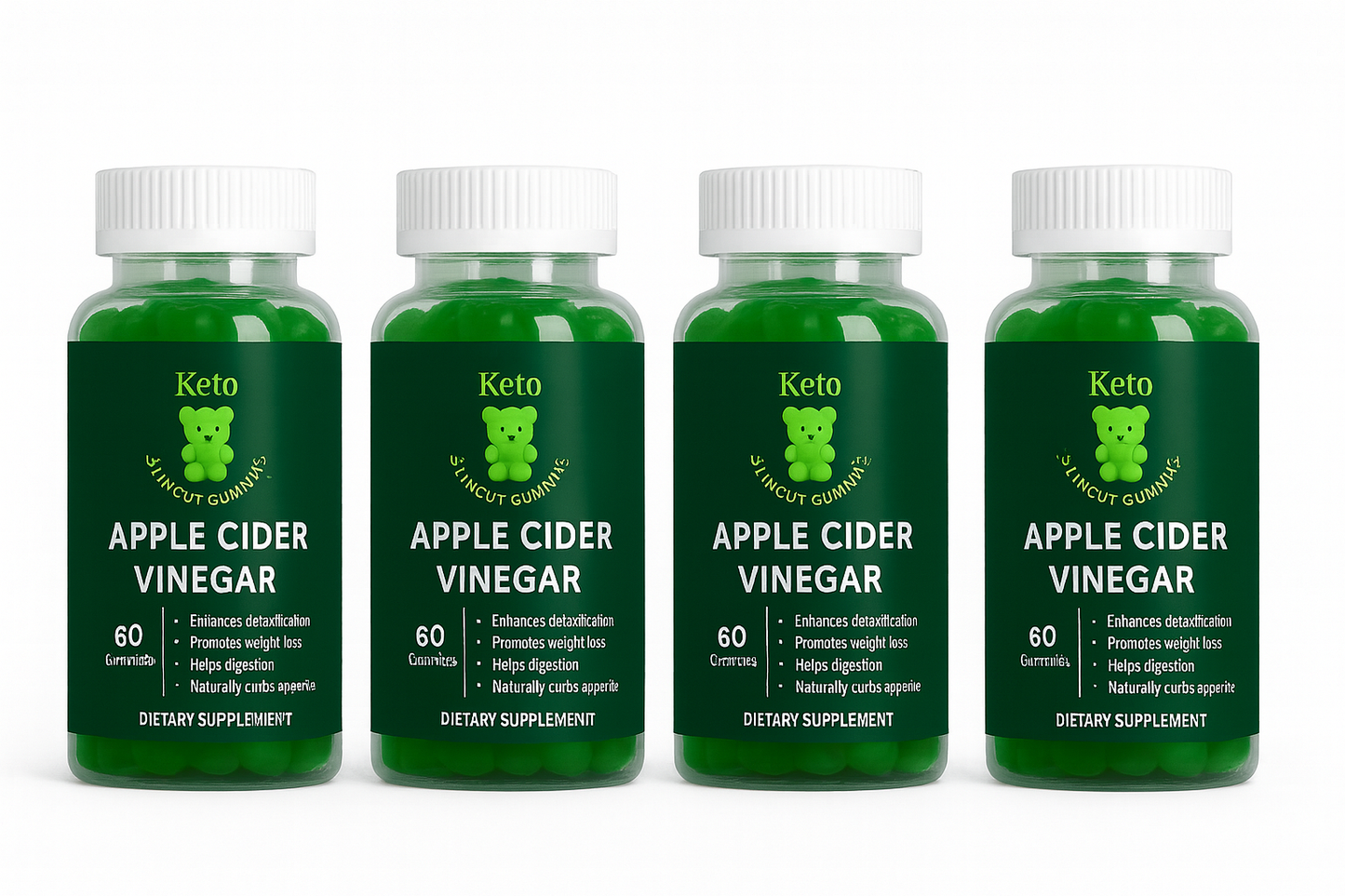 SLIMCUT ACV Gummies Quadruple Bundle