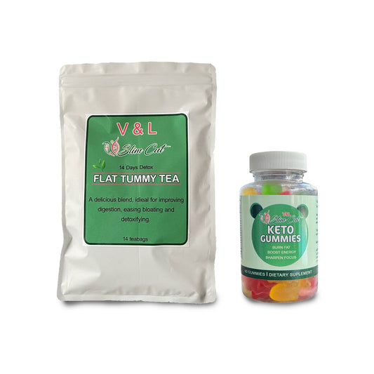 V& L Flat Tummy Tea & Keto Gummies Bundle - MAJESTIC EVOLUTIONS